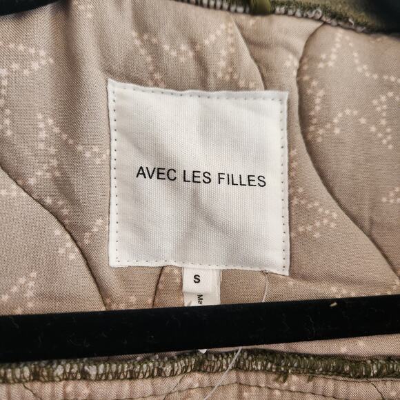 Avec Les Filles Women's Size Small‎ Army Green Quilted Puffer Jacket New - Picture 4 of 4